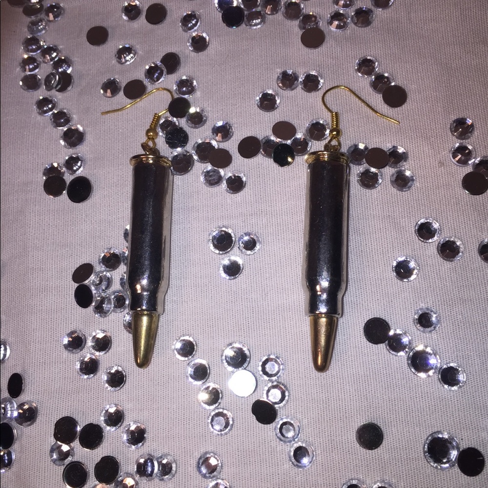 Ammo styled earrings